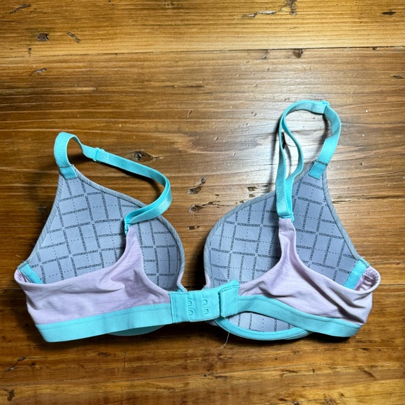 Victoria’s Secret Perfect Shape Bra Pink, Gray, Teal 32C Soft 2-way racer back - Picture 2 of 8